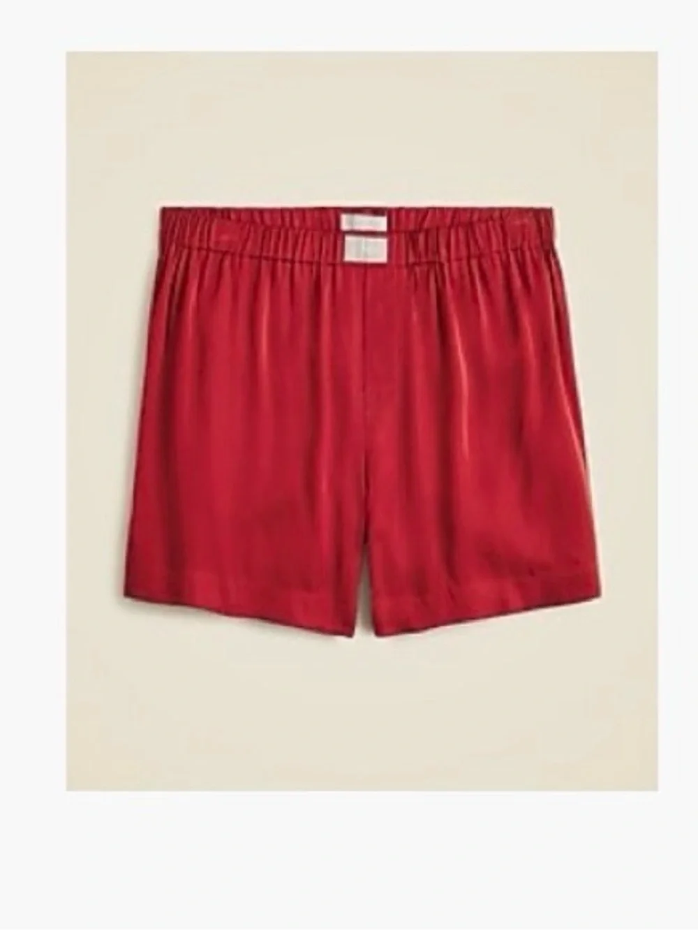 J. Crew Red Elastic-Waist Athletic Shorts